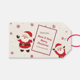 Etiqueta Para Presente Papai Noel Fofo Retrô Natal
