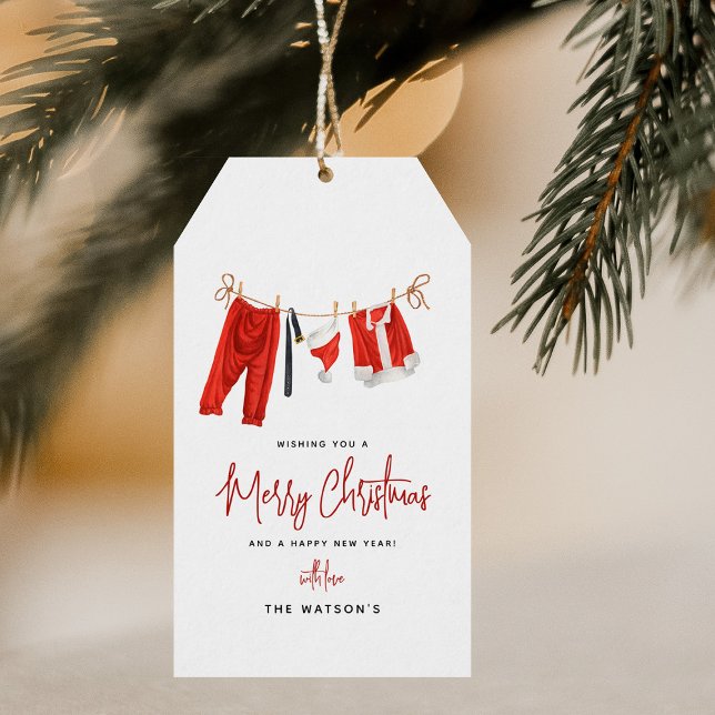 Etiqueta Para Presente Papai Noel moderno Feliz Natal  (Criador carregado)