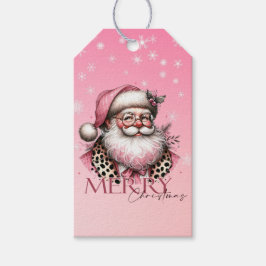 Etiqueta Para Presente Papai Noel Natal Rosa Feliz Natal