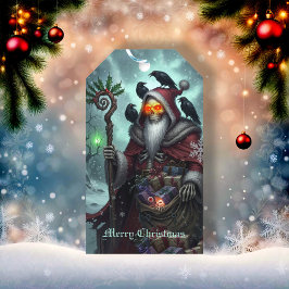Etiqueta Para Presente Papai Noel Sombrio das Sombras – Esqueleto de Nata