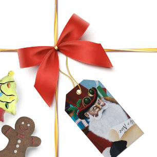 Etiqueta Para Presente Papai Noel Steampunk Fantasia de Natal Vitoriana A