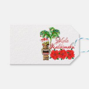 Etiqueta Para Presente Papai Noel Tiki Mele Kalikimaka