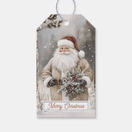 Etiqueta Para Presente Papai Noel Vintage Feliz Natal