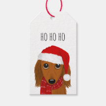 Papais noeis de Dachshund de Cabelo Longo Natal