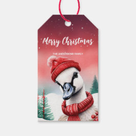 Etiqueta Para Presente Papais noeis de ganso bonitinho Festa de Natal Cri