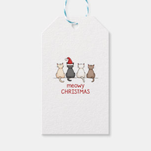 Etiqueta Para Presente Papais noeis De Gatos De Gatinho De Natal E Gatinh