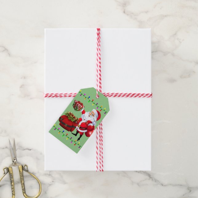 Etiqueta Para Presente Papais noeis de presentes de Natal (Com cordão)