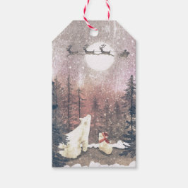 Etiqueta Para Presente Papais noeis e Ursos Polares