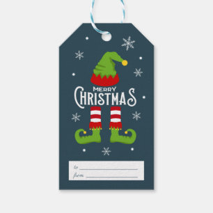 Etiqueta Para Presente Papais noeis Felizes De Natal Elf