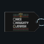 Etiqueta Para Presente Papais noeis judeus adoráveis Hanukkah Natal feio<br><div class="desc">Papais noeis judeus adoráveis Hanukkah Natal feio</div>