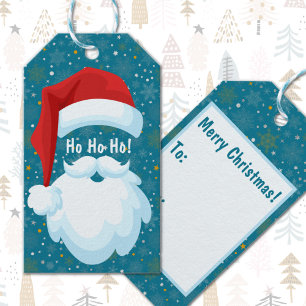 Etiqueta Para Presente Papais noeis Negros Personalizados no Natal