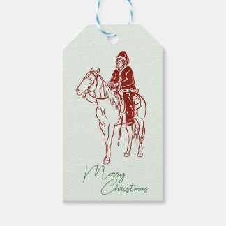 Etiqueta Para Presente Papais noeis no Natal de cavalo