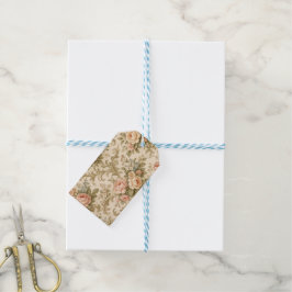 Etiqueta Para Presente Papel de Parede com Padrão Floral Vintage