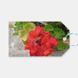 Etiqueta Para Presente papel de seda de flor vermelha