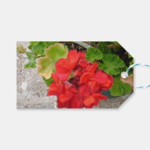 Etiqueta Para Presente papel de seda de flor vermelha