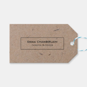 Etiqueta Para Presente Papel Kraft Russo Moderno Minimalista