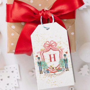 Etiqueta Para Presente Papel Quadrado do Crest do Quebra-Nozes de Natal M