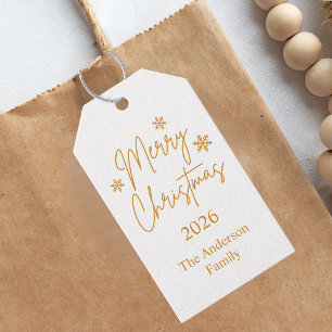 Etiqueta Para Presente Parabéns de Natal Ouro