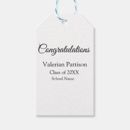 Etiqueta Para Presente Parabéns formando adicionar nome da escola simples