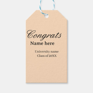 Etiqueta Para Presente Parabéns graduado nome universidade turma de 20XX