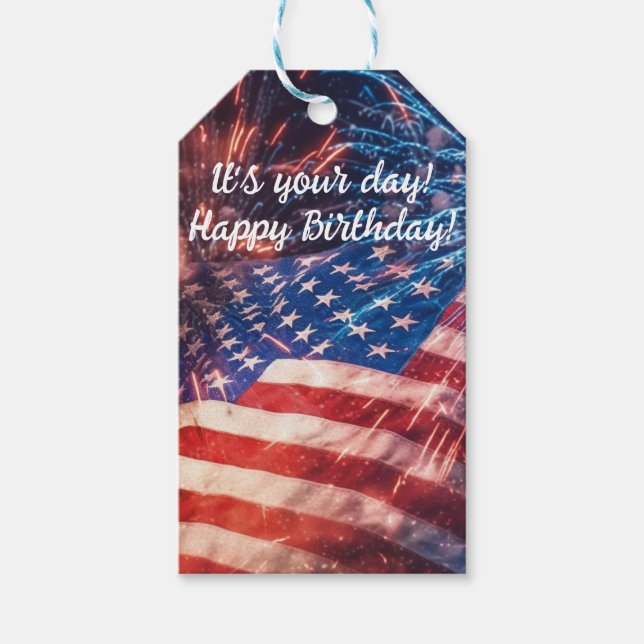 Etiqueta Para Presente Parabéns Patriótico (Frente)