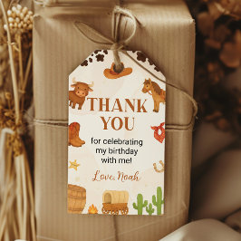 Etiqueta Para Presente Paraíso do Velho Selvagem do Rodeo Ocidental Obrig