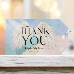 Etiqueta Para Presente Paraíso Enviado Pastel Angel Wings Obrigado