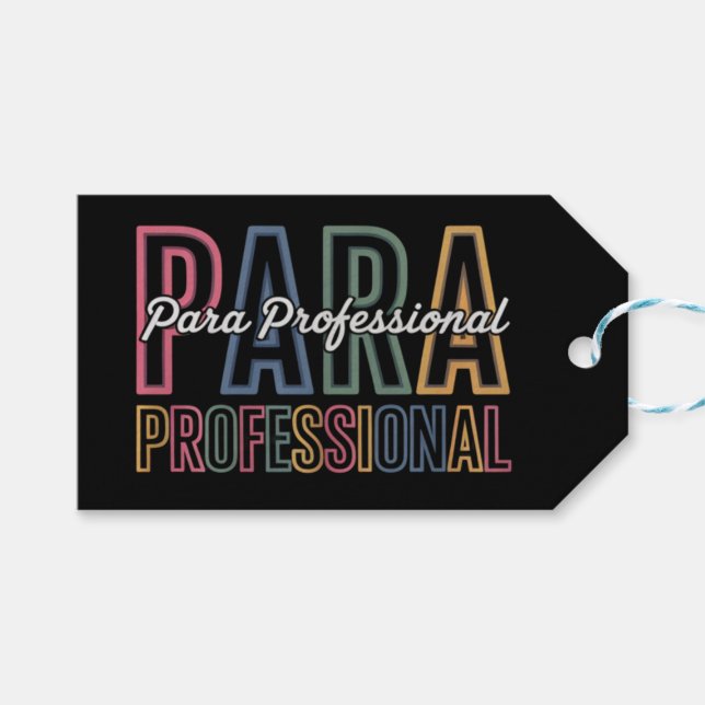 Etiqueta Para Presente Paraprofissional Paraeducador Primeiro Dia de Volt (Frente (horizontal))