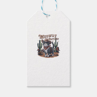 Etiqueta Para Presente Parceiro Meowboy Cat Vintage