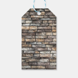 Etiqueta Para Presente Parede de Pedra da cinza