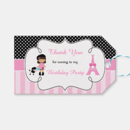 Etiqueta Para Presente Paris Eiffel Tower African American Girl