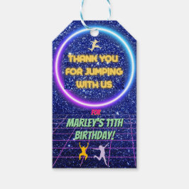 Etiqueta Para Presente Parque Trampoline do Neon Neon do Partido de Salto