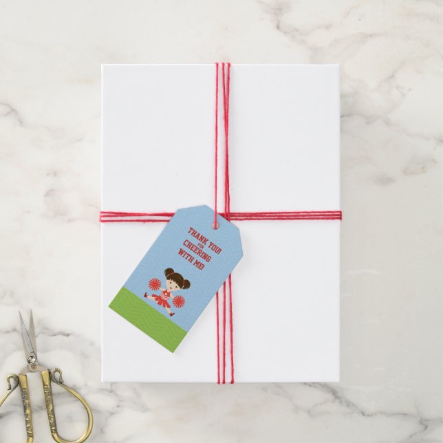 Etiqueta Para Presente Parte cheerleader (Com cordão)