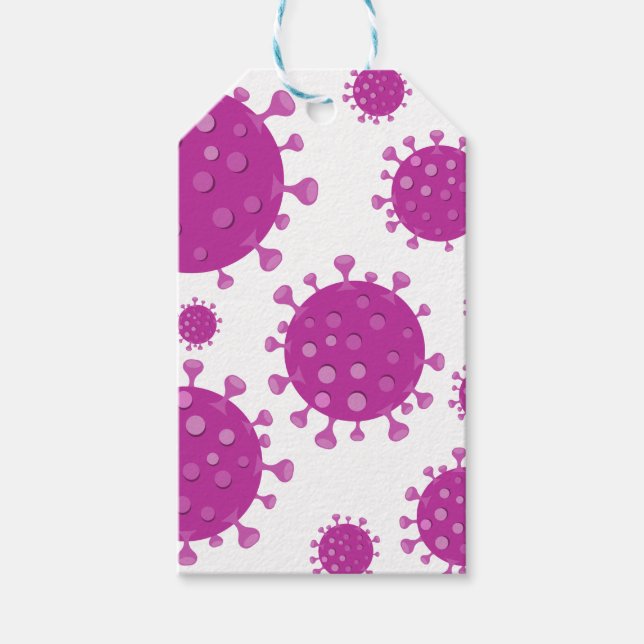 Etiqueta Para Presente Partícula Viral Roxa (Frente)
