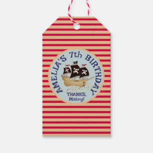 Etiqueta Para Presente Partido Aniversário de criança de Entrega Pirata