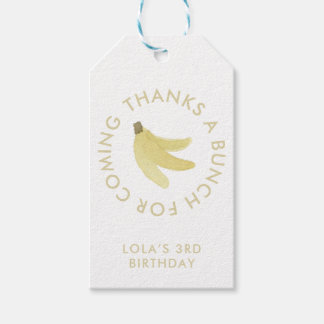 Etiqueta Para Presente Partido da Banana Amarela "Obrigados A Bunch"