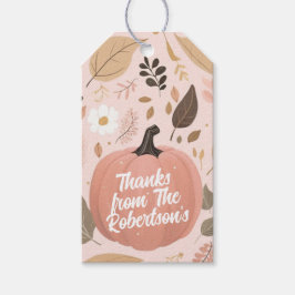 Etiqueta Para Presente Partido de Ação de Graças bonito Terthy Pumpkin Fo