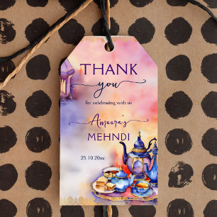 Etiqueta Para Presente Partido do chá turco árabe mehndi henna te obrigad