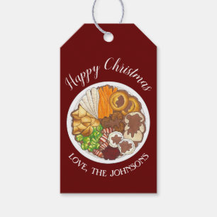Etiqueta Para Presente Partido Jante de Natal UK Comida Festiva Britânica