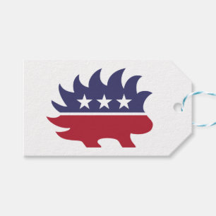 Etiqueta Para Presente Partido Libertário - Símbolo Porcupine