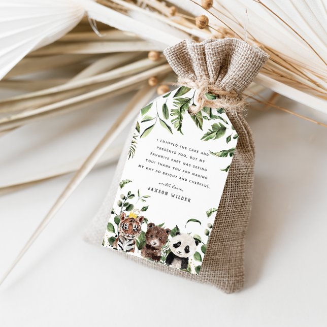 Etiqueta Para Presente Partido Wild One primeiro aniversario Obrigado (Criador carregado)