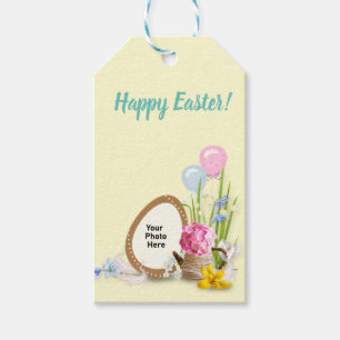 Etiqueta Para Presente Páscoa Chocolate Ovo e Balões Foto