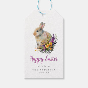 Etiqueta Para Presente Páscoa Floral Colorida