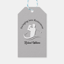 Etiqueta Para Presente Passando para o Partido Jogador de Golfe Moderno d