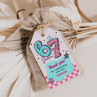 Etiqueta Para Presente Pastel 67 Six Seven Girl Birthday Party