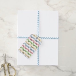 Etiqueta Para Presente Pastel Chevron-Drop Shadow por Shirley Taylor