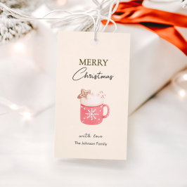 Etiqueta Para Presente Pastel Cocoa Mug Cookie Feliz Natal