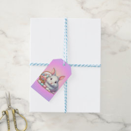 Etiqueta Para Presente Pastel Coelho da Páscoa bonito