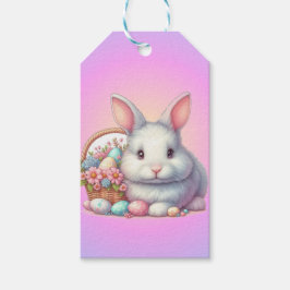 Etiqueta Para Presente Pastel Coelho da Páscoa bonito