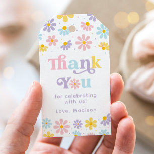 Etiqueta Para Presente Pastel Daisy Flower Birthday